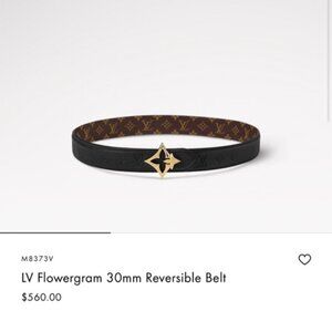 Louis Vuitton Flowergram 30mm Reversible Belt